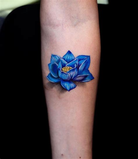 flower tattoo blue|blue lotus tattoo meaning.